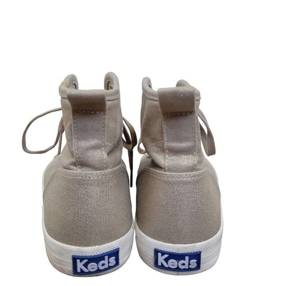 KEDS Kickstart Metallic Gold Canvas Hi Top Shoes Women's US 8 WF55739 - Picture 6 of 7